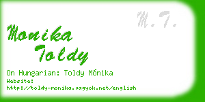 monika toldy business card